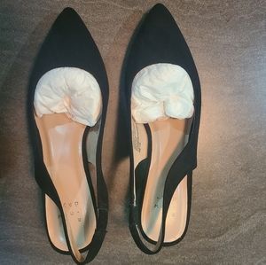 A new day slingback heels, Black, 6.5